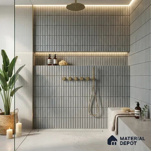 Faux Subway Wall Tile TL 10841 D 1 ft x 1 ft Glue Matte Finish Ceramic Tile - 9 mm | Please Expect a Slight Variation of Pattern