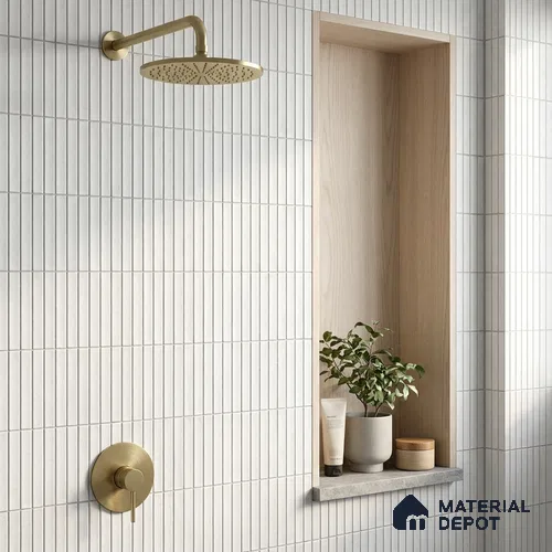 Faux Subway Wall Tile TL 10841  1 ft x 1 ft Glue Matte Finish Ceramic Tile - 9 mm | Please Expect a Slight Variation of Pattern