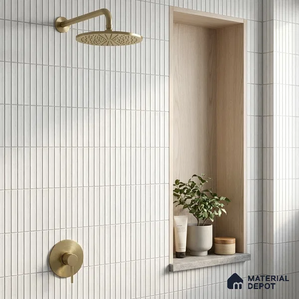Faux Subway Wall Tile TL 10841  1 ft x 1 ft Glue Matte Finish Ceramic Tile - 9 mm | Please Expect a Slight Variation of Pattern