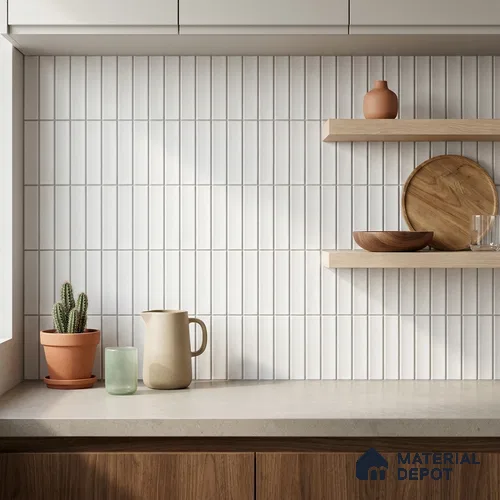 Faux Subway Wall Tile TL 10841 1 ft x 1 ft Glue Matte Finish Ceramic Tile - 9 mm | Please Expect a Slight Variation of Pattern