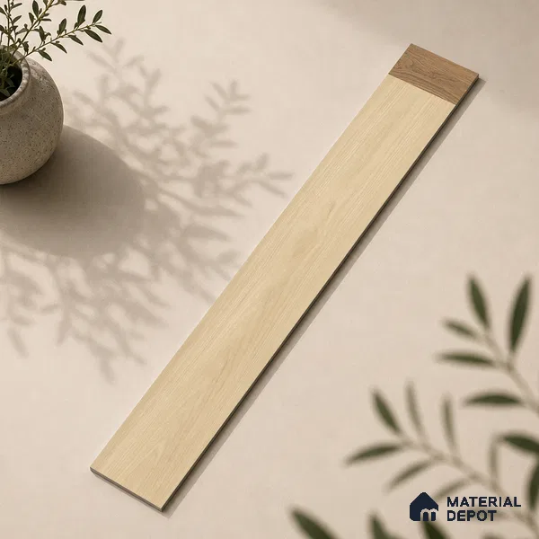 Wooden Look Floor Tile TL 10885 Marquetry Pine 4 ft x 8 inc Fusion Finish Vitrified Tile - 9 mm | 6 Random Design | Suitable For Living Room, Bedroom & Dining Area | 2-3 mm Spacer is Mandatory