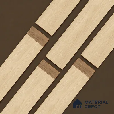 Wooden Look Floor Tile TL 10885 Marquetry Pine 4 ft x 8 inc Fusion Finish Vitrified Tile - 9 mm | 6 Random Design | Suitable For Living Room, Bedroom & Dining Area | 2-3 mm Spacer is Mandatory
