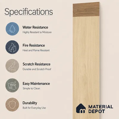Wooden Look Floor Tile TL 10885 Marquetry Pine 4 ft x 8 inc Fusion Finish Vitrified Tile - 9 mm | 6 Random Design | Suitable For Living Room, Bedroom & Dining Area | 2-3 mm Spacer is Mandatory