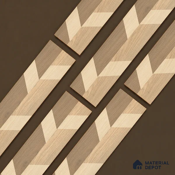 Wooden Look Floor Tile TL 10886 Shred Wood Decore 4 ft x 8 inc Fusion Finish Vitrified Tile - 9 mm | 4 Random Design | Suitable For Living Room, Bedroom & Dining Area | 2-3 mm Spacer is Mandatory