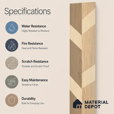 Wooden Look Floor Tile TL 10886 Shred Wood Decore 4 ft x 8 inc Fusion Finish Vitrified Tile - 9 mm | 4 Random Design | Suitable For Living Room, Bedroom & Dining Area | 2-3 mm Spacer is Mandatory