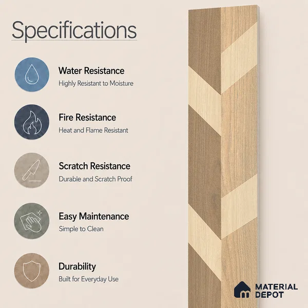 Wooden Look Floor Tile TL 10886 Shred Wood Decore 4 ft x 8 inc Fusion Finish Vitrified Tile - 9 mm | 4 Random Design | Suitable For Living Room, Bedroom & Dining Area | 2-3 mm Spacer is Mandatory