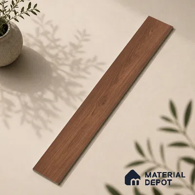 Wooden Look Floor Tile TL 10887 B Parquet Brown 4 ft x 8 inc Matte Finish Vitrified Tile - 9 mm | 6 Random Design | Suitable For Living Room, Bedroom & Dining Area | 2-3 mm Spacer is Mandatory