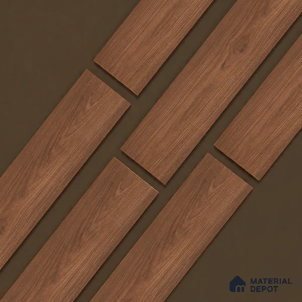 Wooden Look Floor Tile TL 10887 B Parquet Brown 4 ft x 8 inc Matte Finish Vitrified Tile - 9 mm | 6 Random Design | Suitable For Living Room, Bedroom & Dining Area | 2-3 mm Spacer is Mandatory