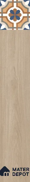 Wooden Look Floor Tile TL 10888 Parquet Natural Decore 4 ft x 8 inc Fusion Finish Vitrified Tile - 9 mm | 6 Random Design | Suitable For Living Room, Bedroom & Dining Area | 2-3 mm Spacer is Mandatory