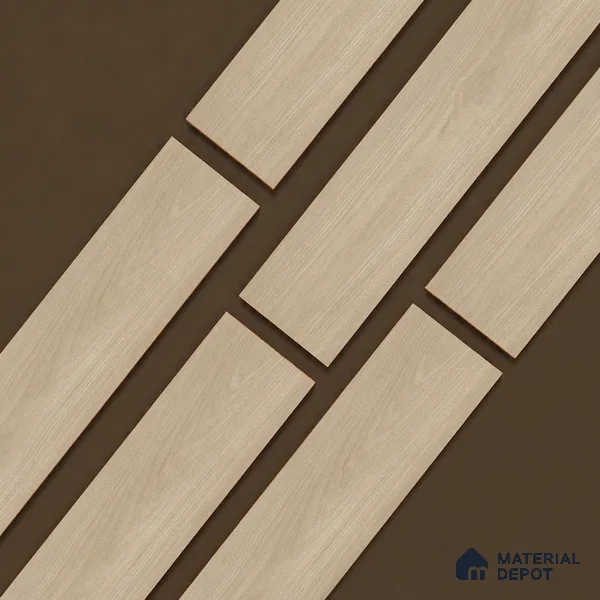 Wooden Look Floor Tile TL 10888 B Parquet Natural 4 ft x 8 inc Matte Finish Vitrified Tile - 9 mm | 6 Random Design | Suitable For Living Room, Bedroom & Dining Area | 2-3 mm Spacer is Mandatory