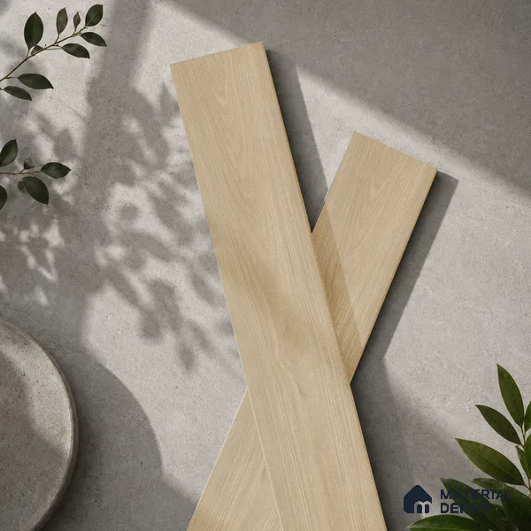 Wooden Look Floor Tile TL 10888 B Parquet Natural 4 ft x 8 inc Matte Finish Vitrified Tile - 9 mm | 6 Random Design | Suitable For Living Room, Bedroom & Dining Area | 2-3 mm Spacer is Mandatory