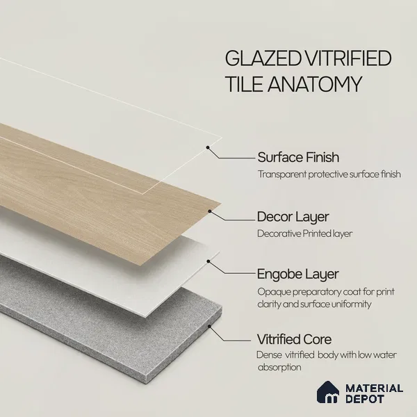 Wooden Look Floor Tile TL 10888 B Parquet Natural 4 ft x 8 inc Matte Finish Vitrified Tile - 9 mm | 6 Random Design | Suitable For Living Room, Bedroom & Dining Area | 2-3 mm Spacer is Mandatory