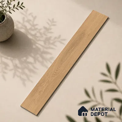Wooden Look Floor Tile TL 10889 B Blonde Wood 4 ft x 8 inc Matte Finish Vitrified Tile - 9 mm | 8 Random Design | Suitable For Living Room, Bedroom & Dining Area | 2-3 mm Spacer is Mandatory