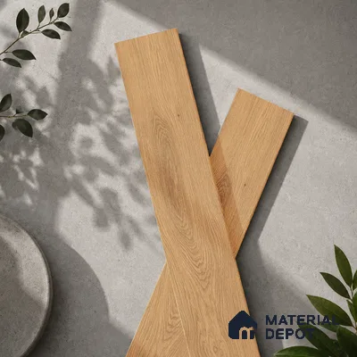 Wooden Look Floor Tile TL 10889 B Blonde Wood 4 ft x 8 inc Matte Finish Vitrified Tile - 9 mm | 8 Random Design | Suitable For Living Room, Bedroom & Dining Area | 2-3 mm Spacer is Mandatory