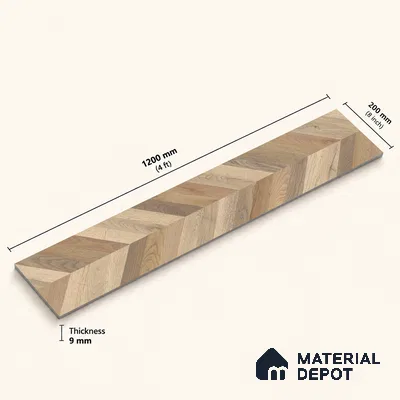 Wooden Look Floor Tile TL 10890 Axilam Wood Beige 4 ft x 8 inc Matte Finish Vitrified Tile - 9 mm | 5 Random Design | Suitable For Living Room, Bedroom & Dining Area | 2-3 mm Spacer is Mandatory