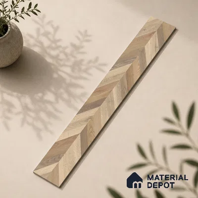Wooden Look Floor Tile TL 10890 Axilam Wood Beige 4 ft x 8 inc Matte Finish Vitrified Tile - 9 mm | 5 Random Design | Suitable For Living Room, Bedroom & Dining Area | 2-3 mm Spacer is Mandatory