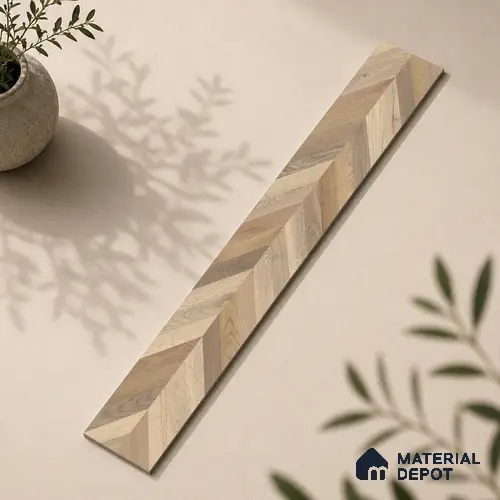 Wooden Look Floor Tile TL 10890 Axilam Wood Beige 4 ft x 8 inc Matte Finish Vitrified Tile - 9 mm | 5 Random Design | Suitable For Living Room, Bedroom & Dining Area | 2-3 mm Spacer is Mandatory