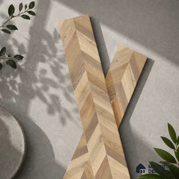 Wooden Look Floor Tile TL 10890 Axilam Wood Beige 4 ft x 8 inc Matte Finish Vitrified Tile - 9 mm | 5 Random Design | Suitable For Living Room, Bedroom & Dining Area | 2-3 mm Spacer is Mandatory