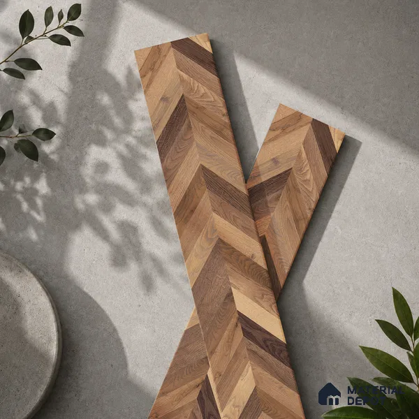 Wooden Look Floor Tile TL 10890 B Axilam Wood Brown 4 ft x 8 inc Matte Finish Vitrified Tile - 9 mm | 5 Random Design | Suitable For Living Room, Bedroom & Dining Area | 2-3 mm Spacer is Mandatory