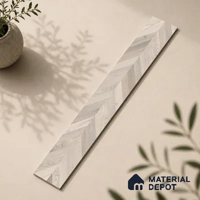 Wooden Look Floor Tile TL 10890 C Axilam Wood Pearl 4 ft x 8 inc Matte Finish Vitrified Tile - 9 mm | 5 Random Design | Suitable For Living Room, Bedroom & Dining Area | 2-3 mm Spacer is Mandatory