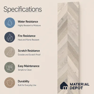 Wooden Look Floor Tile TL 10890 C Axilam Wood Pearl 4 ft x 8 inc Matte Finish Vitrified Tile - 9 mm | 5 Random Design | Suitable For Living Room, Bedroom & Dining Area | 2-3 mm Spacer is Mandatory