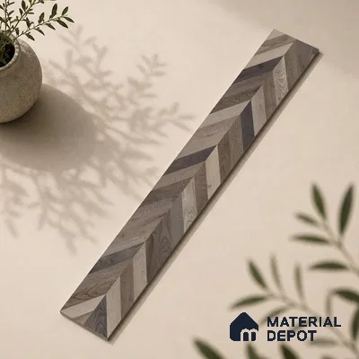 Wooden Look Floor Tile TL 10890 D Axilam Wood Choco 4 ft x 8 inc Matte Finish Vitrified Tile - 9 mm | 5 Random Design | Suitable For Living Room, Bedroom & Dining Area | 2-3 mm Spacer is Mandatory