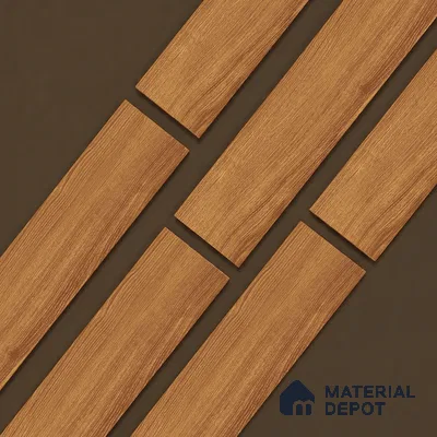 Wooden Look Floor Tile TL 10891 B Sandle Wood Peru 4 ft x 8 inc Matte Finish Vitrified Tile - 9 mm | 8 Random Design | Suitable For Living Room, Bedroom & Dining Area | 2-3 mm Spacer is Mandatory