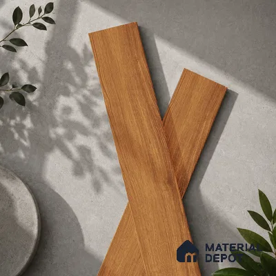 Wooden Look Floor Tile TL 10891 B Sandle Wood Peru 4 ft x 8 inc Matte Finish Vitrified Tile - 9 mm | 8 Random Design | Suitable For Living Room, Bedroom & Dining Area | 2-3 mm Spacer is Mandatory