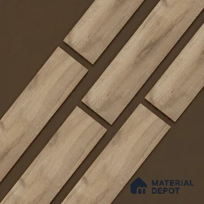 Wooden Look Floor Tile TL 10892 B Elango Wood Brown 4 ft x 8 inc Matte Finish Vitrified Tile - 9 mm | 7 Random Design | Suitable For Living Room, Bedroom & Dining Area | 2-3 mm Spacer is Mandatory