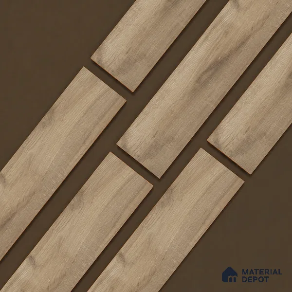 Wooden Look Floor Tile TL 10892 B Elango Wood Brown 4 ft x 8 inc Matte Finish Vitrified Tile - 9 mm | 7 Random Design | Suitable For Living Room, Bedroom & Dining Area | 2-3 mm Spacer is Mandatory