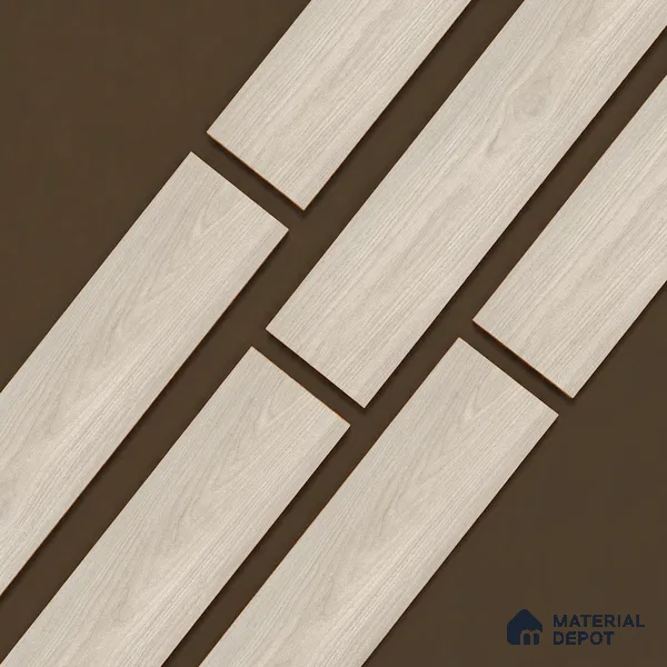 Wooden Look Floor Tile TL 10893 Canary Wood Silver 4 ft x 8 inc Matte Finish Vitrified Tile - 9 mm | 6 Random Design | Suitable For Living Room, Bedroom & Dining Area | 2-3 mm Spacer is Mandatory