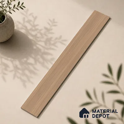 Wooden Look Floor Tile TL 10894 Skewed Wood Natural 4 ft x 8 inc Matte Finish Vitrified Tile - 9 mm | 4 Random Design | Suitable For Living Room, Bedroom & Dining Area | 2-3 mm Spacer is Mandatory