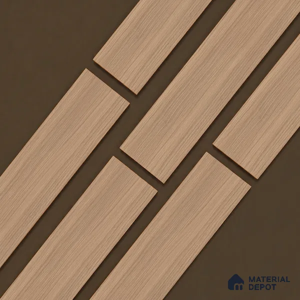 Wooden Look Floor Tile TL 10894 Skewed Wood Natural 4 ft x 8 inc Matte Finish Vitrified Tile - 9 mm | 4 Random Design | Suitable For Living Room, Bedroom & Dining Area | 2-3 mm Spacer is Mandatory