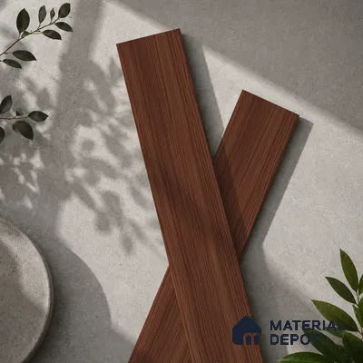 Wooden Look Floor Tile TL 10894 C Skewed Wood Wenge 4 ft x 8 inc Matte Finish Vitrified Tile - 9 mm | 4 Random Design | Suitable For Living Room, Bedroom & Dining Area | 2-3 mm Spacer is Mandatory