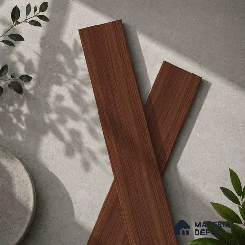 Wooden Look Floor Tile TL 10894 C Skewed Wood Wenge 4 ft x 8 inc Matte Finish Vitrified Tile - 9 mm | 4 Random Design | Suitable For Living Room, Bedroom & Dining Area | 2-3 mm Spacer is Mandatory