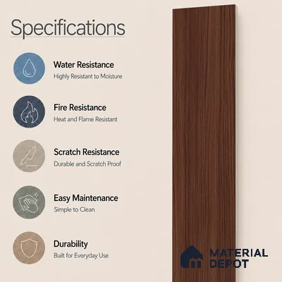 Wooden Look Floor Tile TL 10894 C Skewed Wood Wenge 4 ft x 8 inc Matte Finish Vitrified Tile - 9 mm | 4 Random Design | Suitable For Living Room, Bedroom & Dining Area | 2-3 mm Spacer is Mandatory