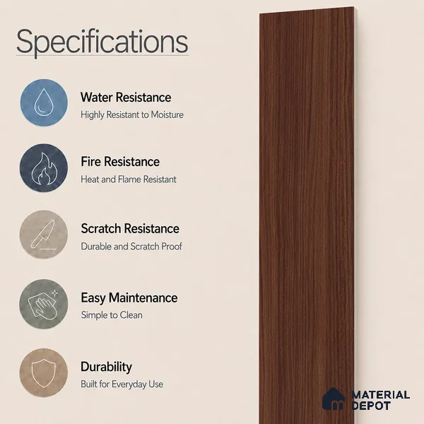 Wooden Look Floor Tile TL 10894 C Skewed Wood Wenge 4 ft x 8 inc Matte Finish Vitrified Tile - 9 mm | 4 Random Design | Suitable For Living Room, Bedroom & Dining Area | 2-3 mm Spacer is Mandatory