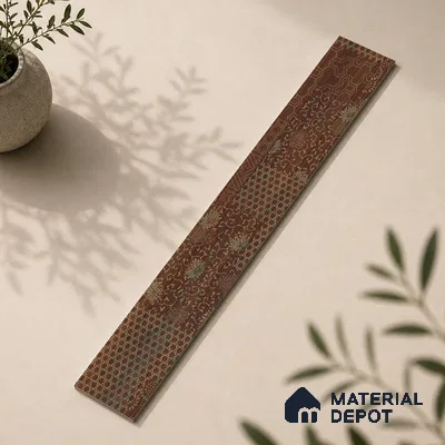 Wooden Look Floor Tile TL 10894 D Skewed Wood Wenge Decor 4 ft x 8 inc Matte Finish Vitrified Tile - 9 mm | 4 Random Design | Suitable For Living Room, Bedroom & Dining Area | 2-3 mm Spacer is Mandatory
