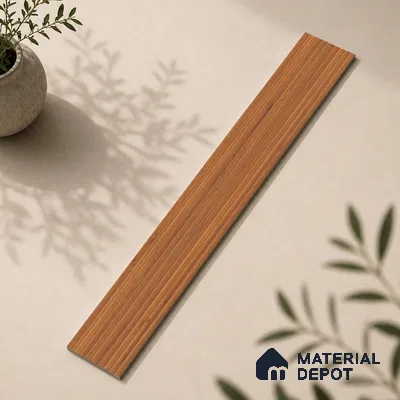 Wooden Look Floor Tile TL 10895 Striated Wood Brown 4 ft x 8 inc Matte Finish Vitrified Tile - 9 mm | 5 Random Design | Suitable For Living Room, Bedroom & Dining Area | 2-3 mm Spacer is Mandatory