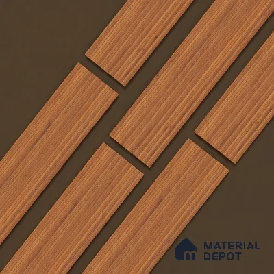 Wooden Look Floor Tile TL 10895 Striated Wood Brown 4 ft x 8 inc Matte Finish Vitrified Tile - 9 mm | 5 Random Design | Suitable For Living Room, Bedroom & Dining Area | 2-3 mm Spacer is Mandatory