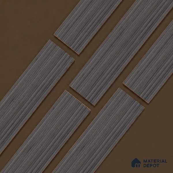 Wooden Look Floor Tile TL 10895 B Striated Wood Charcoal 4 ft x 8 inc Matte Finish Vitrified Tile - 9 mm | 5 Random Design | Suitable For Living Room, Bedroom & Dining Area | 2-3 mm Spacer is Mandatory