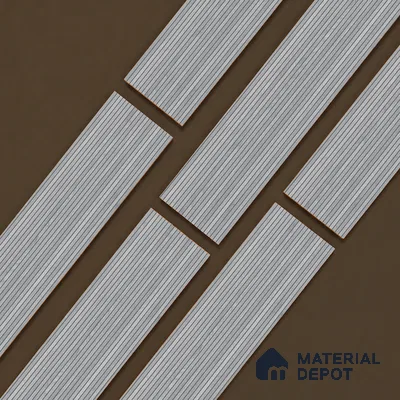 Wooden Look Floor Tile TL 10895 C Striated Wood Silver 4 ft x 8 inc Matte Finish Vitrified Tile - 9 mm | 5 Random Design | Suitable For Living Room, Bedroom & Dining Area | 2-3 mm Spacer is Mandatory