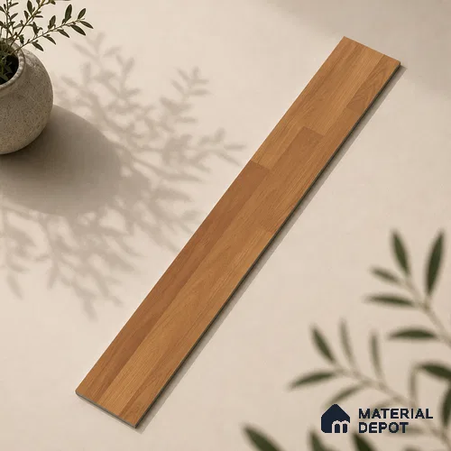 Wooden Look Floor Tile TL 10896 Entana Wood Brown 4 ft x 8 inc Matte Finish Vitrified Tile - 9 mm | 6 Random Design | Suitable For Living Room, Bedroom & Dining Area | 2-3 mm Spacer is Mandatory