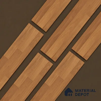 Wooden Look Floor Tile TL 10896 Entana Wood Brown 4 ft x 8 inc Matte Finish Vitrified Tile - 9 mm | 6 Random Design | Suitable For Living Room, Bedroom & Dining Area | 2-3 mm Spacer is Mandatory