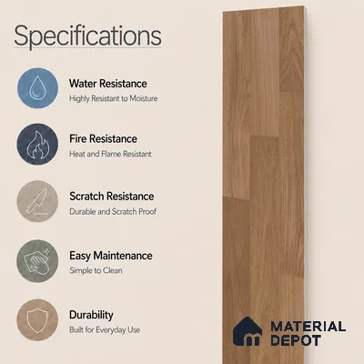 Wooden Look Floor Tile TL 10896 B Entana Wood Natural 4 ft x 8 inc Matte Finish Vitrified Tile - 9 mm | 6 Random Design | Suitable For Living Room, Bedroom & Dining Area | 2-3 mm Spacer is Mandatory