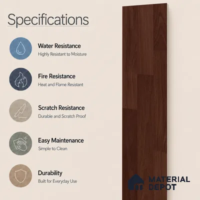 Wooden Look Floor Tile TL 10896 C Entana Wood Wenge 4 ft x 8 inc Matte Finish Vitrified Tile - 9 mm | 6 Random Design | Suitable For Living Room, Bedroom & Dining Area | 2-3 mm Spacer is Mandatory