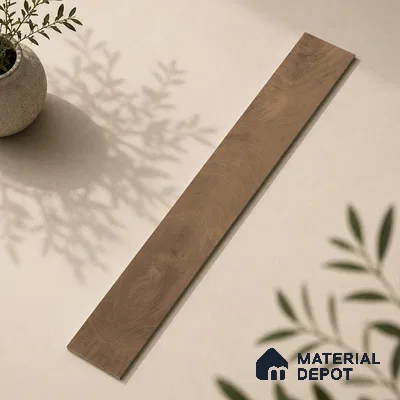 Wooden Look Floor Tile TL 10897 Oxford Cognac 4 ft x 8 inc Matte Finish Vitrified Tile - 9 mm | 6 Random Design | Suitable For Living Room, Bedroom & Dining Area | 2-3 mm Spacer is Mandatory