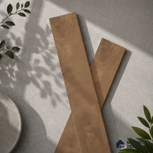 Wooden Look Floor Tile TL 10897 Oxford Cognac 4 ft x 8 inc Matte Finish Vitrified Tile - 9 mm | 6 Random Design | Suitable For Living Room, Bedroom & Dining Area | 2-3 mm Spacer is Mandatory