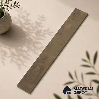 Wooden Look Floor Tile TL 10897 B Oxford Walnut 4 ft x 8 inc Matte Finish Vitrified Tile - 9 mm | 6 Random Design | Suitable For Living Room, Bedroom & Dining Area | 2-3 mm Spacer is Mandatory