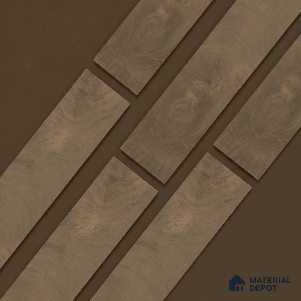 Wooden Look Floor Tile TL 10897 B Oxford Walnut 4 ft x 8 inc Matte Finish Vitrified Tile - 9 mm | 6 Random Design | Suitable For Living Room, Bedroom & Dining Area | 2-3 mm Spacer is Mandatory